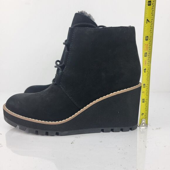 Eileen Fisher Capa Boots Booties Wedge Black Size 6 - Picture 2 of 7